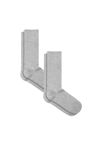 Bio-Baumwoll-Socken mit längerem Bündchen - 2er Pack