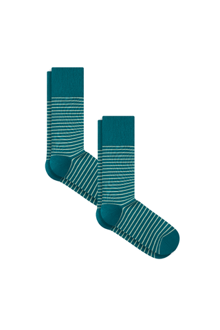 Bio-Baumwoll-Socken mit längerem Bündchen - 2er Pack