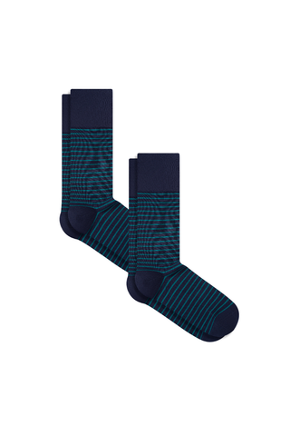 Bio-Baumwoll-Socken mit längerem Bündchen - 2er Pack