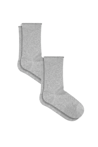 Bio-Baumwoll-Socken mit Rollrand Unisex – 2er Pack