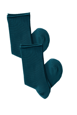 Bio-Baumwoll-Socken mit Rollrand Unisex – 2er Pack