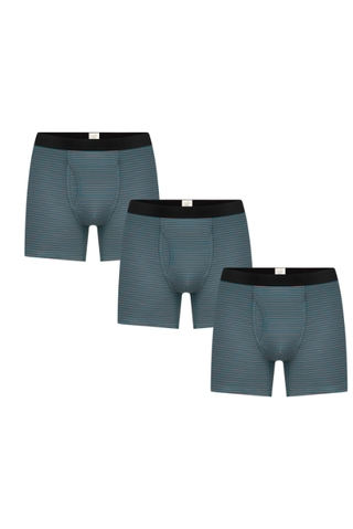 Bio-Baumwoll-Herren Boxershorts mit Eingriff - 3er Pack