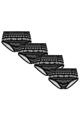 Damen Hipster mit Spitze (4er Pack)