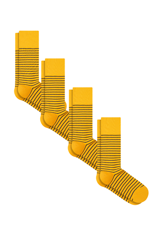 Bio-Baumwoll-Socken mit längerem Bündchen - 4er Pack