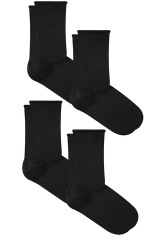 Bio-Baumwoll-Socken mit Rollrand Unisex – 4er Pack