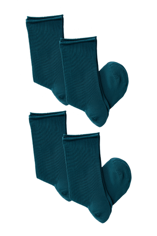 Bio-Baumwoll-Socken mit Rollrand Unisex – 4er Pack
