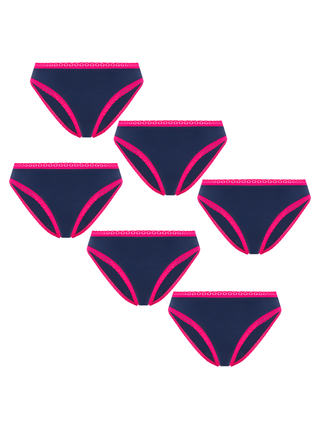 Bio-Baumwoll-Slip mit Spitze – 6er Pack