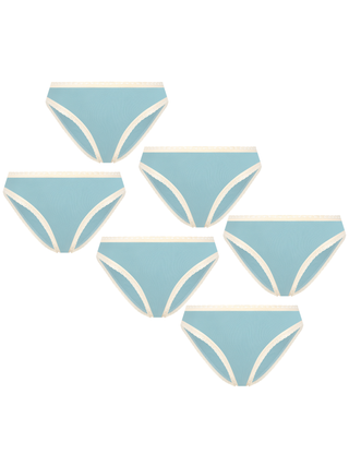 Bio-Baumwoll-Slip mit Spitze – 6er Pack