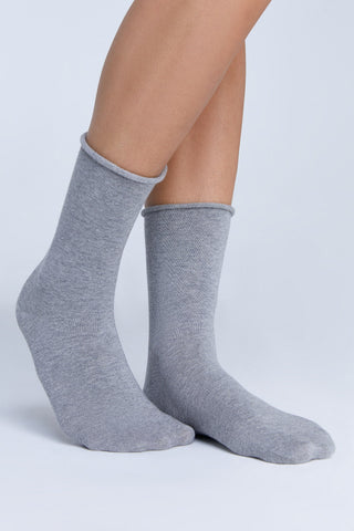 Bio-Baumwoll-Socken mit Rollrand Unisex – 4er Pack