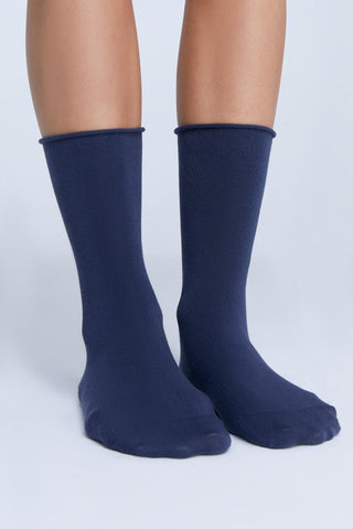Bio-Baumwoll-Socken mit Rollrand Unisex – 4er Pack