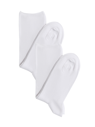 Bio-Baumwoll-Socken mit Rollrand Unisex – 2er Pack