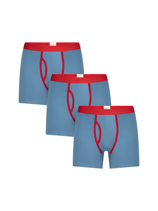 Bio-Baumwoll-Herren Boxershorts mit Eingriff - 3er Pack