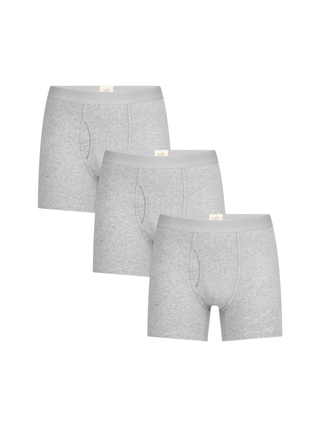 Bio-Baumwoll-Herren Boxershorts mit Eingriff - 3er Pack