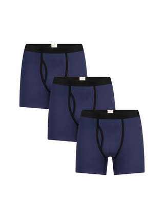 Bio-Baumwoll-Herren Boxershorts mit Eingriff - 3er Pack
