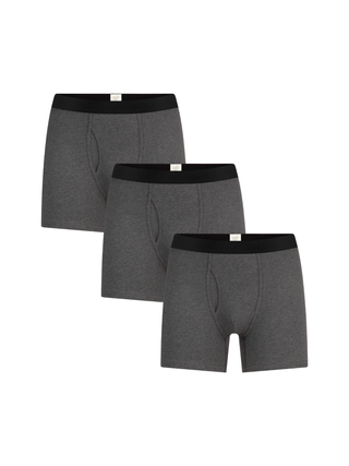 Bio-Baumwoll-Herren Boxershorts mit Eingriff - 3er Pack