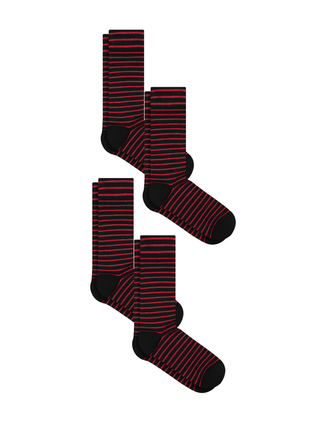 Bio-Baumwoll-Socken mit längerem Bündchen - 4er Pack