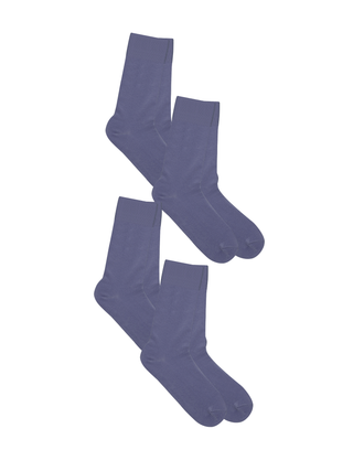 Bio-Baumwoll-Socken mit längerem Bündchen - 4er Pack