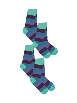 Bio-Baumwoll-Socken mit längerem Bündchen - 4er Pack