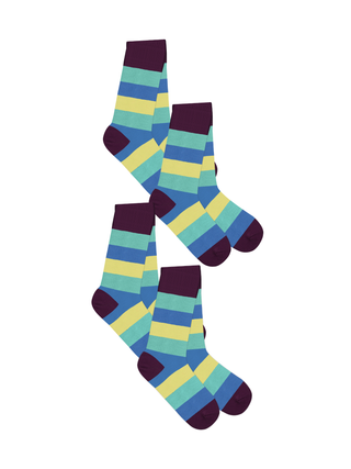 Bio-Baumwoll-Socken mit längerem Bündchen - 4er Pack