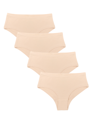 Bio-Baumwoll-Mädchen Hipster-4er Pack