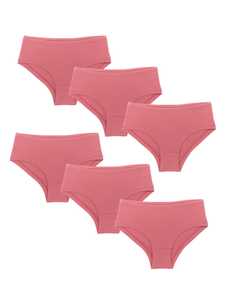 Bio-Baumwoll-Mädchen Hipster-6er Pack