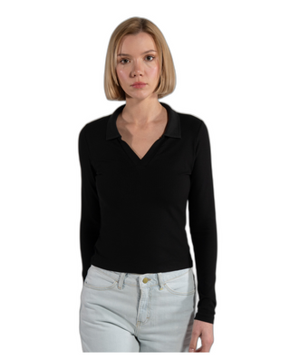 WOMEN'S LS BLOUSE | BLACK