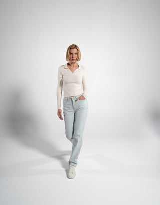 3ER SET DAMEN LANGARM BLUSE | SCHWARZ/ZARTES BEIGE/NAVY