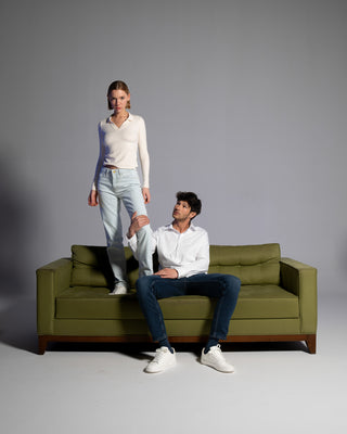 2ER SET DAMEN LANGARM BLUSE | SCHWARZ/ZARTES BEIGE