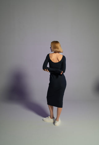 Geripptes Langarmkleid | Bild 22