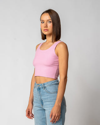 WOMEN'S RIBBED CROP TOP | LILAC SACHET