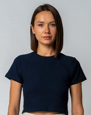 Geripptes Cropped T-Shirt | Bild 5