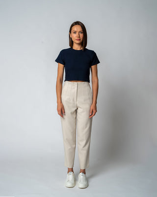 Geripptes Cropped T-Shirt | Bild 8