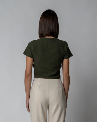 Geripptes Cropped T-Shirt | Bild 15