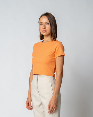 Geripptes Cropped T-Shirt | Bild 29