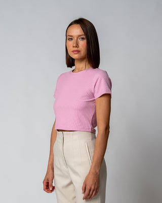 Geripptes Cropped T-Shirt | Bild 20
