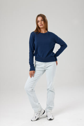 Damen Rundhals-Pullover