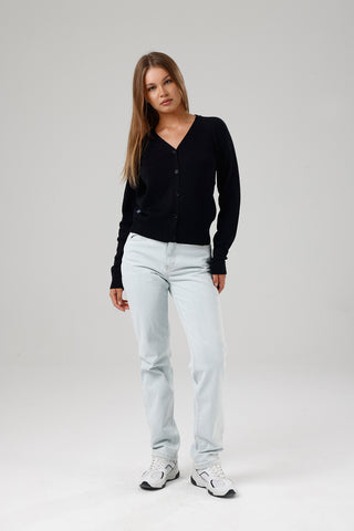 Damen Strickjacke mit V-Ausschnitt