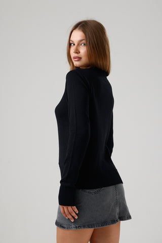 Damen Strickjacke mit Rundhalsausschnitt