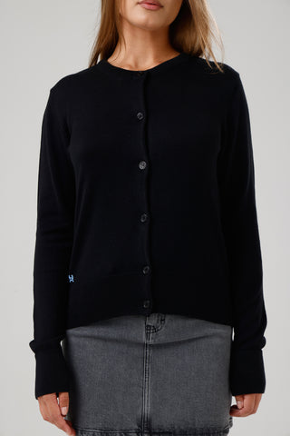 Damen Strickjacke mit Rundhalsausschnitt