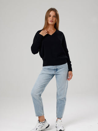 Damen Pullover mit V-Ausschnitt