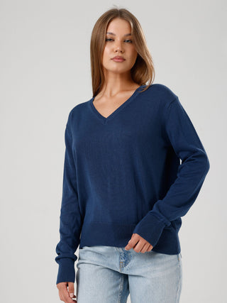 Damen Pullover mit V-Ausschnitt