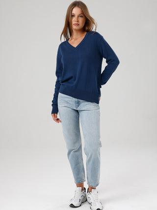 Damen Pullover mit V-Ausschnitt