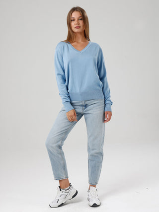 Damen Pullover mit V-Ausschnitt
