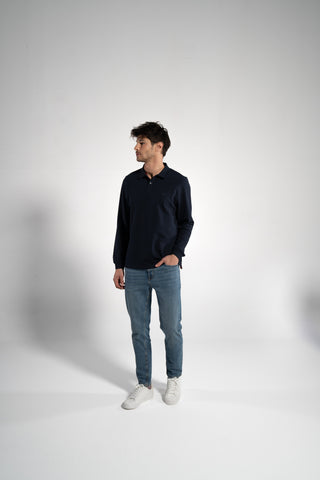 2ER SET HERREN LANGARM-POLOSHIRT | ANTHRAZIT/NAVY