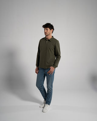 2ER SET HERREN LANGARM-POLOSHIRT | ANTHRAZIT/TRAUBENBLATT