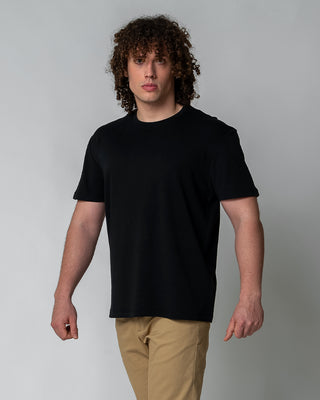 4er SET HERREN T-SHIRT| SCHWARZ/NAVY/TRAUBENBLATT/WEISS